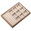 Caja de Almacenamiento de Joyería de Madera Maciza de Nogal Negro Gran Capacidad Caja para Pendientes, Collares, Joyería Caja Decorativa Pequeña Cabello Recto de Fábrica
