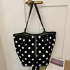 Bolso Cubo de Lunares y Bloques de Color Estilo Coreano Bolso Tote de Gran Capacidad a la Moda para Viajes Cotidianos Bolso de Hombro con Diseño Chic de Tendencia de Nicho