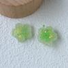 Pendientes de resina hechos a mano con lentejuelas de diamantes de colores, tamaño pequeño, flor pequeña, accesorios para el cabello femenino, venta al por mayor, de Corea del Sur