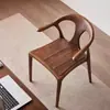 Silla de Comedor de Nogal Negro Norteamericano Silla Nórdica de Madera Maciza Respaldo Silla Hogar Silla de Lengua de Pato Paquete Suave Silla para Mesa de Comedor Oficina