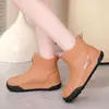 Botas de Lluvia Impermeables Resistentes al Desgaste de Caña Media con Forro de Terciopelo Cálido Antideslizantes para Mujer Zapatos de Suela de Goma Zapatos de Goma Zapatos de Agua Zapatos de Lluvia