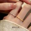 Anel de cruz retorcida de nicho em prata S925 sob a figueira Anel feminino simples requintado moda estilo ins pulseira dourada