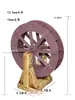 Rueda Hidráulica Molino de Viento Roca Artificial Fuente Fluyente Adorno de Patio Pecera de Plástico Estanque Circulación de Agua Juego Completo de Piezas Pequeñas de Rueda Hidráulica