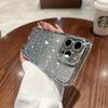 Funda para iPhone 16 Pro con Borde Electroplateado, Strass, Brillo Degradado y Strass, Adecuada para iPhone 15 Max, Funda Protectora Suave 18