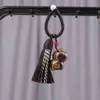Tangma Caballo Gordo Hazte Rico al Instante Colgante Llavero de Madera Caballo del Zodiaco Adorno Seguro y Lindo Borla Encanto para Bolsa