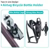 Portabotellas de Agua con Localizador Airtag para Bicicleta, Portabotellas de Agua de Posicionamiento Antirrobo para Bicicleta de Carretera, Portavasos de Agua para Ciclismo de Bicicleta de Montaña