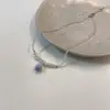 Collar de Perlas con Flor de Tulipán Suave de Verano para Mujer Cadena para Clavícula Elegante Dulce con Cuentas Accesorios