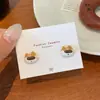 Conjunto de brincos de animais de desenho animado fofos e frescos para mulheres, brincos de gato fofos com pino de prata, brincos para estudantes, atacado