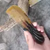 Peine de cuerno real directo de fábrica para niños, hueso de yak natural engrosado, para el cabello, masaje para adultos, anticaída del cabello en casa