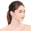 Pendientes de Temperamento Versión Coreana Joyería de Plata Linda Pendientes de Cuatro Garras Pendientes Chapados en Plata para Hombres y Mujeres