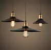 Lámpara de Araña Creativa Estilo Country Americano Retro Industrial Bombilla de Luz Bar Restaurante Pequeño Vestido Negro Tapa de Olla Lámparas de Araña