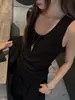 Camisola Blanca de Fábrica con Cuello en U Grande para Mujer, Nuevo Estilo Delgado Versátil Verano 2026, Top Exterior Adelgazante de Deseo Puro