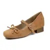 2187-26 Zapatos de Ballet Franceses Petite para Mujer, Zapatos Slip-On Retro con Moño