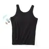 Top de Alça Larga com Bojo Feminino Peça Única de Roupa Íntima Top Longo Anti-deslizamento