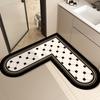Alfombrilla de Esquina para Inodoro Área Seca para Lavabo Puerta Alfombrilla Absorbente Especial Tipo L Antideslizante 2024 Nuevo Multimaterial
