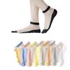 Calcetines de margarita para mujer calcetines de moda ins Red de verano primavera medias de cristal calcetines finos de cristal para mujer