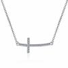 Collar de Plata de Ley S925 para Mujer Amazon con Colgante de Cruz de Moissanita, Set de Alta Gama, Cadena para Clavícula, Suministro Transfronterizo