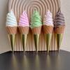 Modelo de sorvete, cone de sorvete falso, enfeites de cone de ovo, decoração de sorvete, adereços para fotos