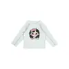 Blusa de Outono Fofa com Manga Longa para Meninas, com Color-Blocking e Estampa para Crianças, Adequada para Menininhas