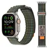 Adecuado para correas de reloj de nailon con aspecto de cuero, estilo de doble sección, compatible con Apple 11/Watch3/4/5/6/7/8/9