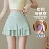 Saia Plissada Curta de Tênis, Sensação Gelada de Verão, Anti-Exposição, Secagem Rápida, Tamanho Extra Grande, com Bolsos, Adequada para Usar Sem Roupa Íntima, Saia Esportiva Fitness Plissada, Transfronteiriça