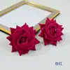 Rosa de Terciopelo Artificial Flor de Tamaño Mediano Rosa Coreana Ventilador Redondo DIY Guirnalda Escena de Boda Red de Flores Columna de Flores Arreglo Floral