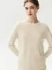 Limpio y simple~ un clásico esencial: Suéter de punto 100% cachemir para mujer, holgado y suave, perfecto como capa base o para el uso diario.