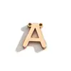 Nuevo Colgante de Collar de 26 Letras Color Oro Rosa Doble Agujero Horizontal Más Vendido en Europa y América Accesorios de Collar Sencillos de Acero Inoxidable