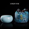 Rongshantang Lou Genwang Maestro Tianqing Ru Horno Maestro Taza Individual Taza de Degustación Jianzhan Ru Porcelana Apertura Taza de Té Kung Fu