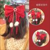 Acessórios de Cabelo Ano Novo Dinastia Han para Meninas Vermelho Véspera de Ano Novo Grampo de Cabelo Estilo Antigo Flor de Cabeça de Ano Novo para Menininha Adornos de Cabeça Estilo Chinês Infantil