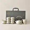 Juego de Té Kung Fu Ruyao Fuzhu Juego para el Hogar 2025 Nuevo Tazón para Beber Té de Oficina Tetera Taza de Té Juego Completo