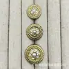 Botones metálicos con perlas para trajes, abrigos de punto de lana, botones decorativos simples y versátiles cosidos a mano