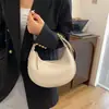 Bolso de Mano de Media Luna con Patrón de Lichi de Nicho Estilo Coreano para Mujer Otoño Temprano 2024 Bolso Cruzado Casual de Gama Alta Bolso de Media Luna