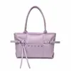 2026 Moda Casual Nueva Estilo Hong Kong Retro Gran Capacidad Color Sólido Bolso de Hombro Cruzado para Mujer Bolso de Mano