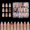 Manicure Francesa Exclusivo Transfronteiriço Cor Mista Pontas de Unha Francesa Patches de Unha Vestíveis Francesa Versátil Atacado Cor Nude Novo Estilo
