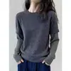Camiseta de Manga Larga a Rayas de Terciopelo Alemán Cepillado, Falsa de Dos Piezas para Mujer, Top Versátil de Moda Otoño e Invierno, Camiseta Gruesa Cálida de Capa Base