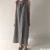 Vestido con tirantes a cuadros, estilo japonés, estilo coreano, diseño europeo y americano, vestido con tirantes para mujer para niños