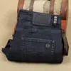 Otoño regular Gruesos azul oscuro Pantalones de hombre Lavados Blanco Lujo Simple Viscosa Elástico Jeans de Hombre