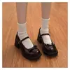 Zapatos de Plataforma Estilo Japonés con Lazo para Mujer, Nuevo Modelo de Primavera, Estilo Británico, Dulces y Lindos, Adecuados para Faldas, Estilo JK, Mocasines de Cuero Lindos de Princesa