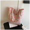 Bolso de Hombro Patchwork a Cuadros Transfronterizo 2026 Bolso Tote de Gran Capacidad Bolso de Doble Uso Simple de Doble Cara Modelo Nuevo Primavera y Verano