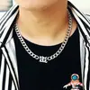 Transfronteiriço Rich Brian Sete Irmãos Mesmo Estilo Hip-Hop Colar Cubano Tendência Homens e Mulheres Personalizado Aço Titânio Letra Corrente Grossa