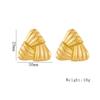 Pendientes Triangulares de Flor Europeos y Americanos de Moda Transfronterizos Pendientes Accesorios de Acero Inoxidable para Mujer Joyería Galvanizada Fabricante