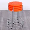 Taburete Redondo para el Hogar, Taburete de Plástico Reforzado, Taburete de Plástico Engrosado para Adultos, Mesa de Comedor, Oficina Comercial, Taburete de Puesto, Simple y Moderno