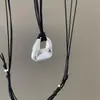 Diseño de Nicho Coreano Textura Tejida a Mano Colgante de Bolso Cadena de Collar Cadena Larga para Ropa de Gama Alta