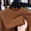 Suéter de cuello redondo para hombre de comercio exterior transfronterizo, engrosado para otoño e invierno, cálido, casual, camisa básica versátil, venta al por mayor de ropa para hombre