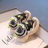 Zapatillas Deportivas Casuales para Niñas con Diseño de Malla Transpirable, Cierre de Velcro, Suela Gruesa, Ligeras Tipo "Dad Shoes", Nuevo Modelo Primavera y Otoño 2025