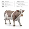 Simulação Transfronteiriça Mini Fazenda Aves Galinha Pato Ganso Vaca Ouro Animal Pequeno Modelo em Miniatura Ornamentos de Mesa de Areia Atacado