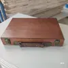 Caja de Madera Rectangular Retro Tapa abatible Almacenamiento de Escritorio Álbum de Fotos Caja de Madera Caja de Embalaje Delgada Papel A4 Venta Directa de Fábrica