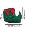 1 par Zapatos de Payaso con Cascabeles de Navidad Tela No Tejida PU Cubrezapatos de Elfo Bajo para Fiesta de Festival de Bola Atrezo de Juego de Rol