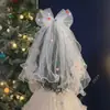 Velo de Cumpleaños para Niña Pasador de Pelo Bola de Color Dopamina Tul Esponjoso Lazo Atmosférico Accesorio para el Cabello Atrezzo para Fotos de Princesa